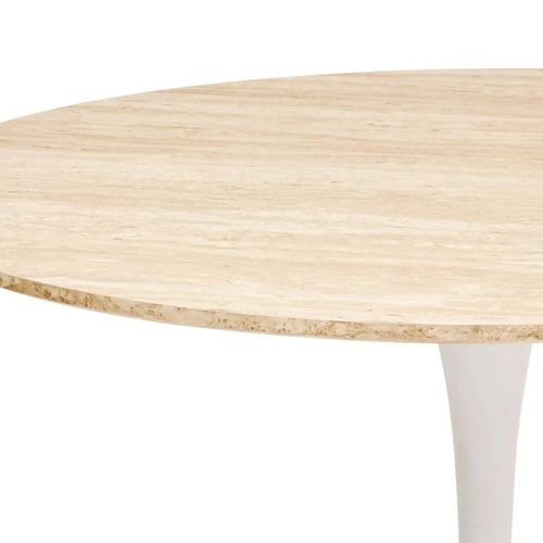 Table Ronde 102 Cm Elias Effet Travertin Atmosphera