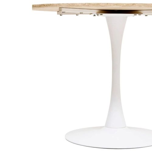 Table Ronde 102 Cm Elias Effet Travertin Atmosphera