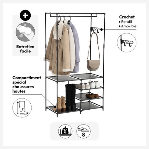 Portant à Vêtements Intissa Métal Et Plastique