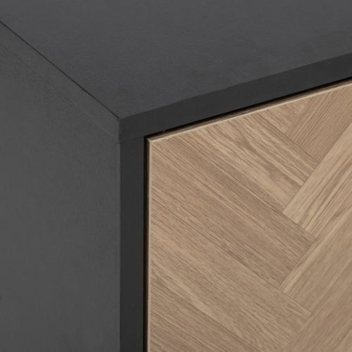 Meuble TV 2 Portes 1 Tiroir Chevrons