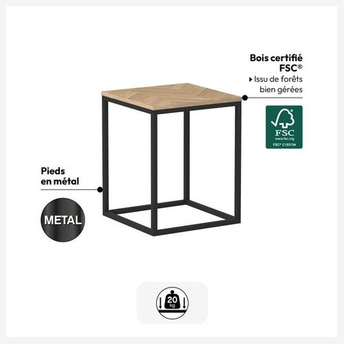 Table D'appoint H50 Carrée Chevrons 5five