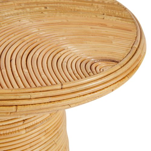 Table Basse Ronde En Rotin D 70 X H 45 Cm