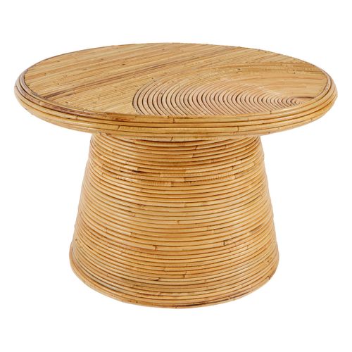 Table Basse Ronde En Rotin D 70 X H 45 Cm