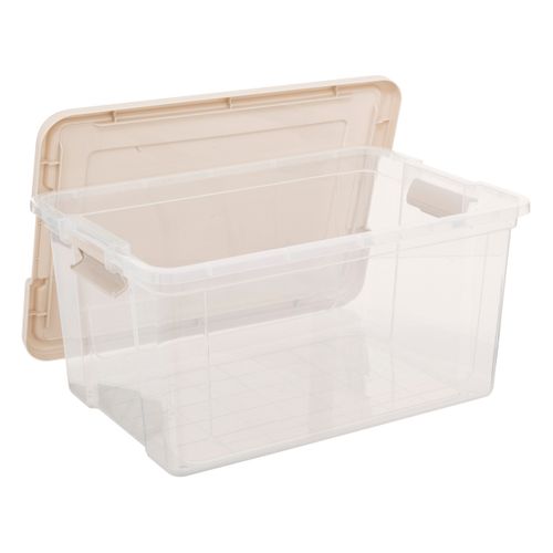 Lot De 2 Boîtes De Rangement Avec Fermeture à Clip 30l