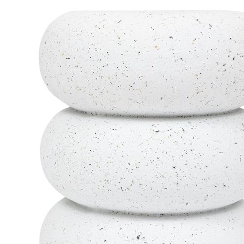 Table à Café Totem Stonento Magnésie Blanc