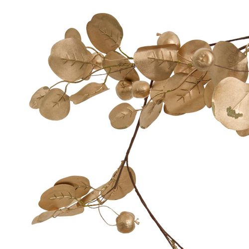 Guirlande De Noël Pomme Et Feuille Dorées L 180 Cm