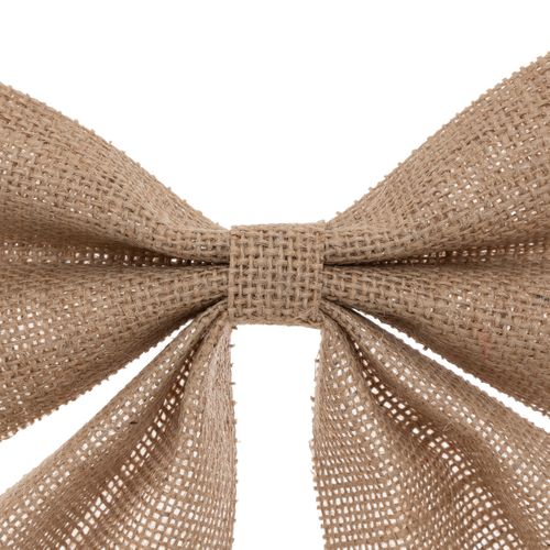 Déco De Noël Noeud En Jute Avec Paillettes 20 X 24 Cm