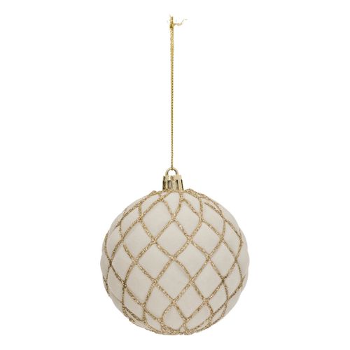 Déco De Sapin Lot De 9 Boules De Noël D 8 Cm - Bleu Gris Blanc Pailleté