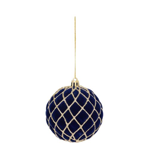 Déco De Sapin Lot De 9 Boules De Noël D 8 Cm - Bleu Gris Blanc Pailleté