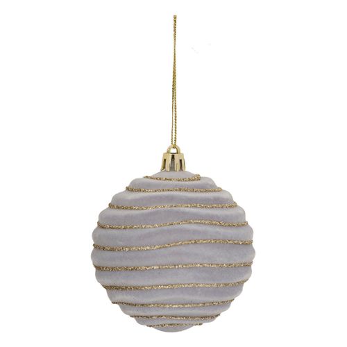 Déco De Sapin Lot De 9 Boules De Noël D 8 Cm - Bleu Gris Blanc Pailleté