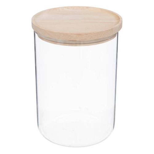 Bocal "hermet" 1,6l En Verre Avec Couvercle Hermétique Hévéa