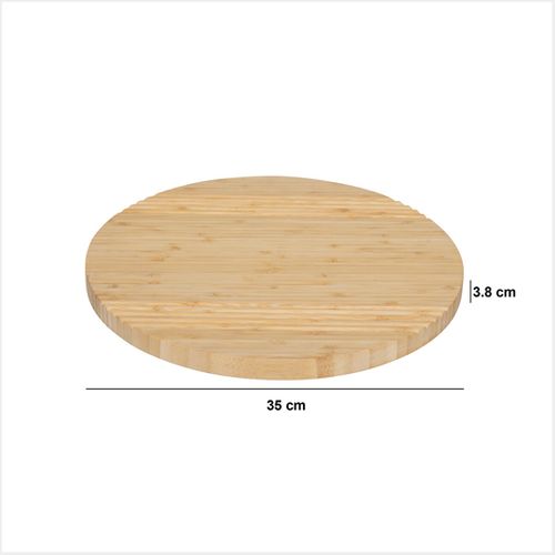 Plateau Tournant Rainuré En Bambou D 35 Cm