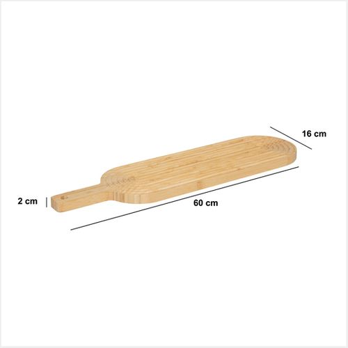 Planche à Découper Avec Rainures En Bambou 60x16cm