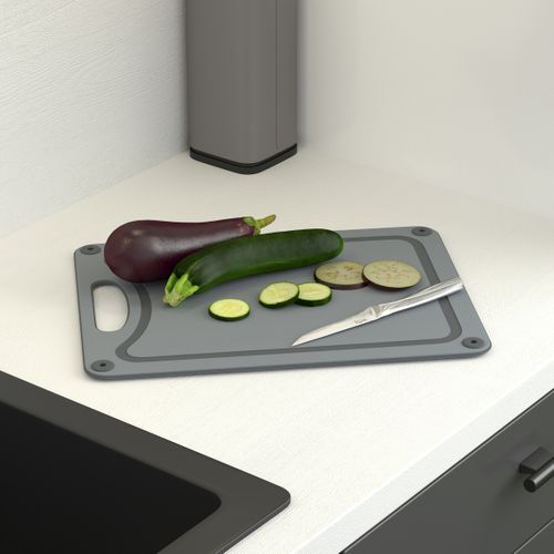 Planche à Découper "néo 2" En Plastique Gris 37x27,5cm
