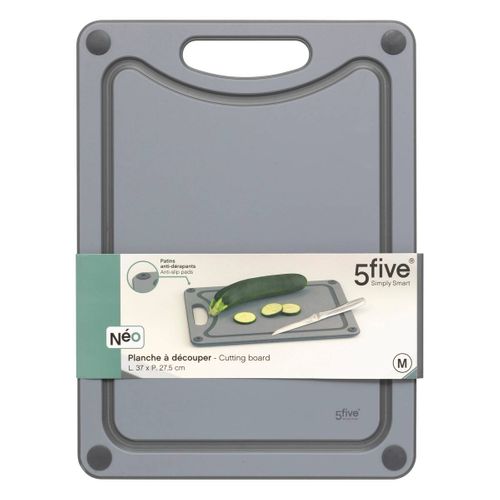 Planche à Découper "néo 2" En Plastique Gris 37x27,5cm