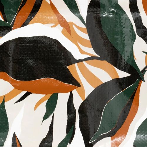 Sac De Shopping Motif Laurier 45x43cm