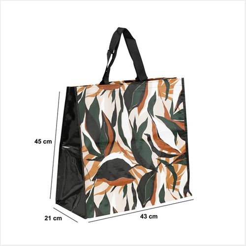 Sac De Shopping Motif Laurier 45x43cm