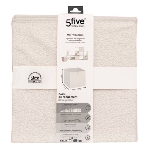 Boîte De Rangement "mix 'n' Modul" Bouclette Blanc 31x31cm