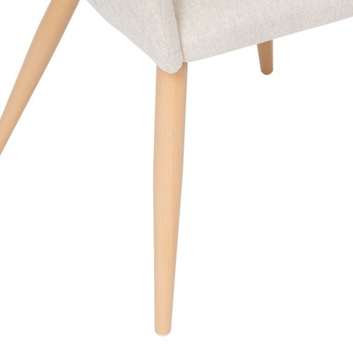 Fauteuil Repas Tissu Beige Marlo Atmosphera