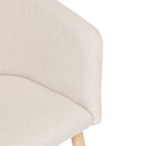 Fauteuil Repas Tissu Beige Marlo Atmosphera