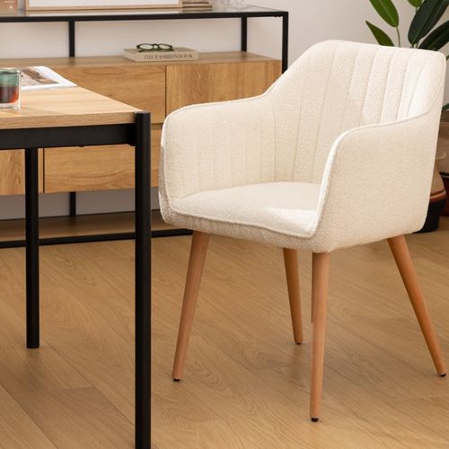 Fauteuil Repas Visoca Bouclette Blanc Atmosphera