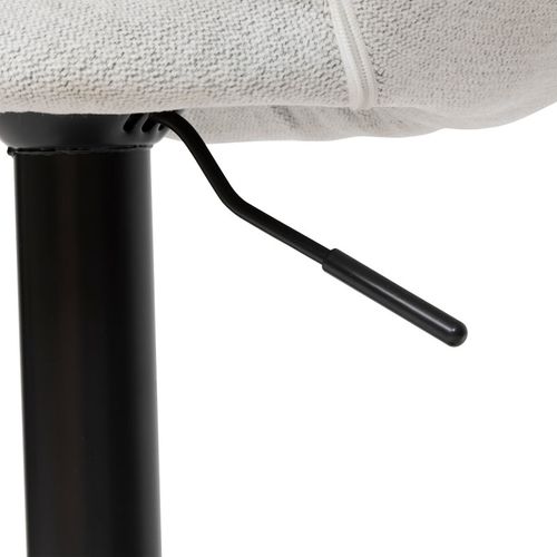 Tabouret De Bar Ajustable Sasha Tissu Gris Clair