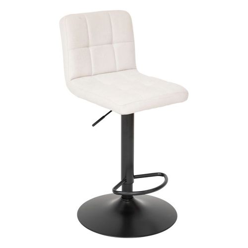 Tabouret De Bar Ajustable Delek Tissu Beige