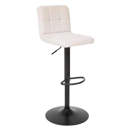 Tabouret De Bar Ajustable Delek Tissu Beige
