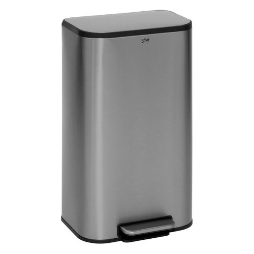 Poubelle Haute En Acier Inox Finition Mat 30 Litres Ouverture à Pédale