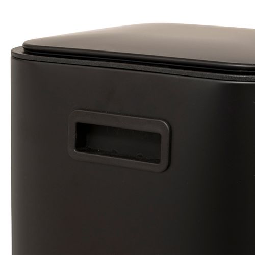 Poubelle 30 Litres En Métal Noir Ouverture à Pédale