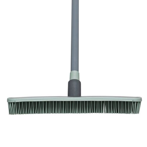 Balai Antichoc Télescopique En Caoutchouc Gris H125cm