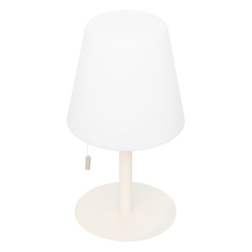 Lampe D'extérieur LED Rechargeable USB Base Acier Beige D 16 X H 30 Cm