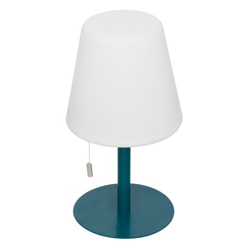 Lampe D'extérieur LED  Rechargeable USB Base Acier Bleu D 16 X H 30 Cm