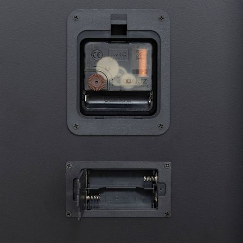 Grande Pendule Murale Argent Style Industriel Avec Rouages Mobiles D 80 Cm