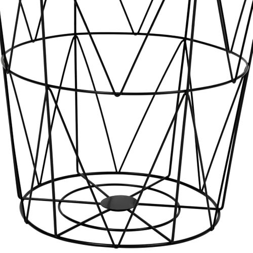 Table à Café Table D'appoint En Métal Noir D 37 Cm