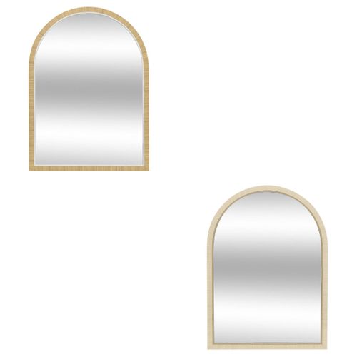 Miroir arche H75 cm THEA Marron clair / Marron foncé