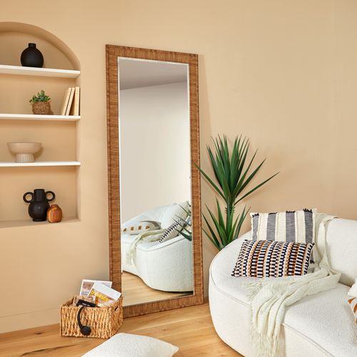 Miroir rectangle 195x72 cm THEA Marron clair / Marron foncé