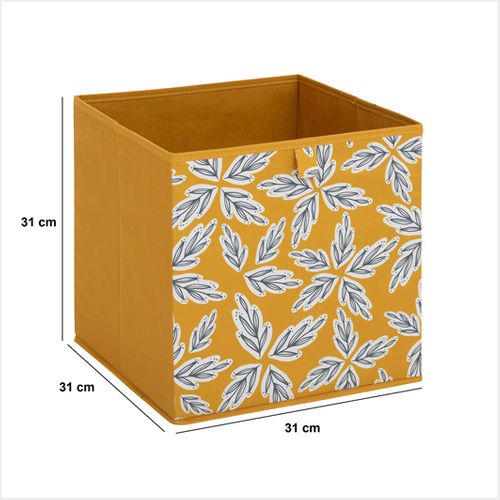 Boîte De Rangement "mix 'n' Modul" Motif Folia Jaune 31x31cm