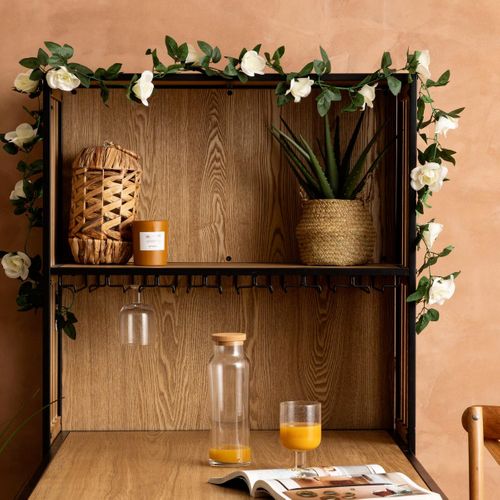 Guirlande Artificielle De Roses "naki" 230cm Blanc