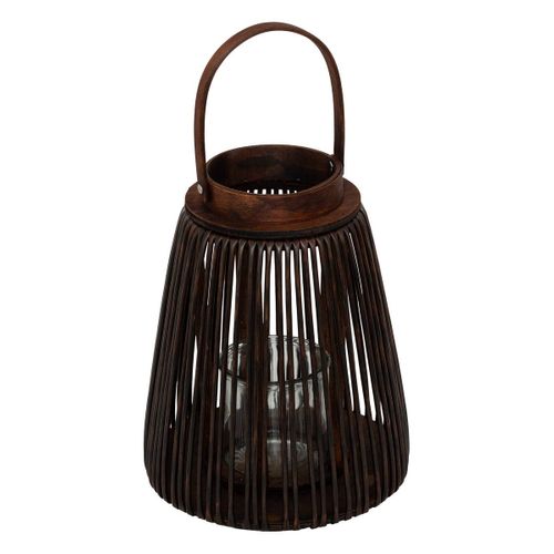 Lanterne "hopia" Fibre Végétale Marron H31cm