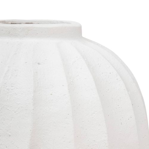 Vase Boule "amia" Céramique Blanc H44,5cm