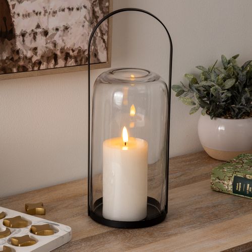 Lanterne LED "jako" Noir H35cm