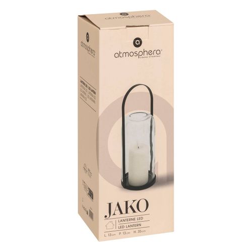 Lanterne LED "jako" Noir H35cm