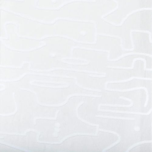 Rideau Voilage Motifs Abstraits "lazi" 140x240cm Blanc