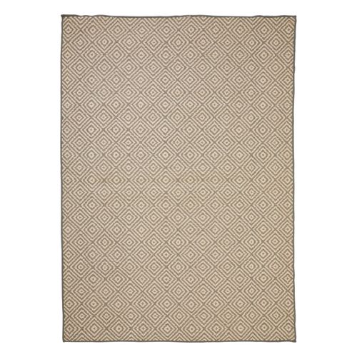 Tapis Extérieur Déperlant Et Antidérapant Motif Géométrique - 150x100 Cm - Gris