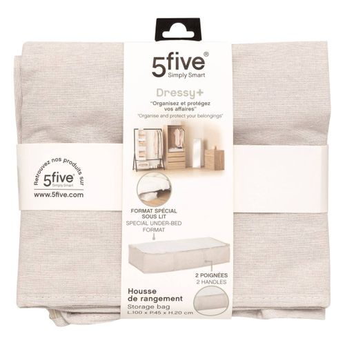 Housse De Rangement "groomy" Sous Lit Beige 100x20cm