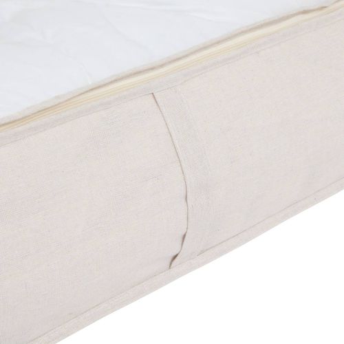 Housse De Rangement "groomy" Sous Lit Beige 100x20cm