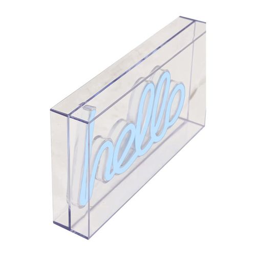 Néon à poser LED USB L. 23 cm HELLO Bleu