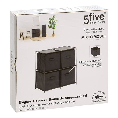 Etagère 2 Niveaux Mix'n Modul Noir