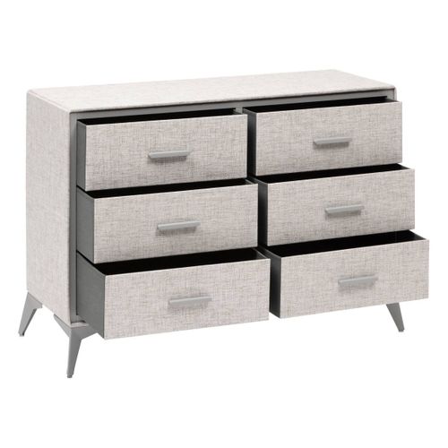 Commode 6 Tiroirs Granite Gris